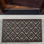 DII Rubber Doormats Collection All Weather, 18×30, Brown Diamond Lattice