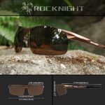 ROCKNIGHT Sports Sunglasses Men Polarized UV Protection Motorcycle Bike Brown