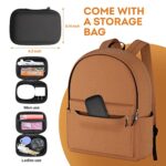 XJ-HOME Lightweight Laptop Backpack, Waterproof Casual Daypack for Men and Women, Rucksack College Gym Backpack, Large Capacity with 17 Inch Laptop Compartment for College Travel Business, Brown