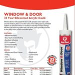 Red Devil 084640 Window & Door Siliconized Acrylic Caulk, 10.1 oz, Pack of 1, Brown