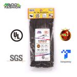 Upgrade 150 Pieces Wide Strong 8 Inch Dark Brown Cable Ties, Heavy Duty 50 LBS Handheld Typical Plastic Ties for Fence, Wood Brown Color Plant Gardening Tools, Zip Ties Outdoor Use