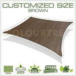 ColourTree 8′ x 12′ Brown Rectangle Sun Shade Sail Canopy Awning Shelter Fabric Cloth Screen – UV Block UV Resistant Heavy Duty Commercial Grade – Outdoor Patio Carport – (We Make Custom Size)