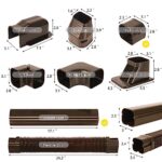 GUEQUITLEX 3″ W 16.1 Ft Line Set Cover Kit for Mini Split Air Conditioner Brown Decorative PVC Line Cover Kit for Central Air Conditioner Mini Split AC Cover for Outside Heat Pumps Tubing Cover