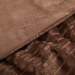TILLYOU Corduroy Queen Comforter Set- Polyester Corduroy Bedding Set, Brown Soft Warm Comfortable Bedding Set, 3 Pieces- Corduroy Comforter with 2 Pillowcases