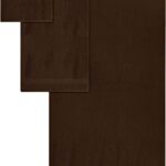Utopia Towels 8-Piece Premium Towel Set, 2 Bath Towels, 2 Hand Towels, and 4 Wash Cloths, 600 GSM 100% Ring Spun Cotton Highly Absorbent Towels for Bathroom, Gym, Hotel, and Spa (Dark Brown)