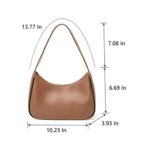 CYHTWSDJ Shoulder Bags for Women, Cute Hobo Tote Handbag Mini Clutch Purse with Zipper Closure (Coffee)