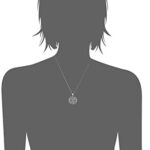Amazon Collection Sterling Silver Celtic Triquetra Trinity Knot Medallion Pendant Necklace, 18′