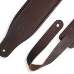 Levy’s Leathers 3″ Wide Leather Guitar Strap with Foam Padding and Garment Leather Backing; Dark Brown (M26PD-DBR_DBR)