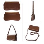 Zengmei Shoulder bag, Designer Bag, Saddle Purse for Women Female Girl (Brown Saddle)