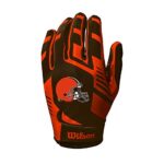 Wilson NFL Stretch Fit Football Gloves – Youth, Cleveland Browns