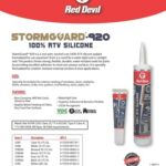 Red Devil 078040 StormGuard 920 100% RTV Silicone Window and Door Sealant, A Water-Resistant Adhesive for Interior and Exterior Use, 10.1 oz. Tube, Brown, 1-Pack