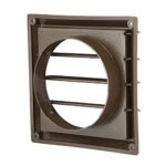 Lambro Industries 361B 6″ Brown Plastic Louver Vent