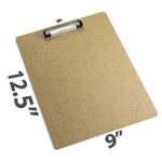 Officemate Recycled Wood Clipboard, Letter Size, Low Profile Clip, 9 x 12.5 Inches (83219), Each, Brown