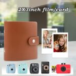 52 Pockets Mini Photo Album for Fujifilm Instax Mini Instant Film, Polaroid Snap, Z2300, SocialMatic Instant Cameras & Zip Instant Printer (Brown, 1Pack)