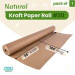 IDL Packaging 36″ x 180 feet (2160 inches) Brown Kraft Paper Roll, 30 lbs (Pack of 1) – Quality Paper for Packing, Moving, Shipping, Crafts – 100% Recyclable Natural Kraft Wrapping Paper