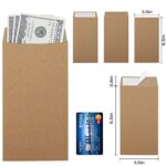 200 Pack Cash Envelopes Self adhesive 6.7×3.5 Inch, Fit for Envelope Money Saving Challenge, Kraft Brown 120 GSM Thick Money Envelopes for Cash, Budgeting, Tips, Check, Coin & Tickets