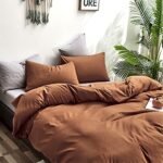 CLOTHKNOW Pumpkin Comforter Set Full Burnt Orange Bedding Comforter Sets Full Brown Comforter Terracotta Bedding Sets Soft Orange Bedding Collection 3Pcs Pumpkin Bed Comforter Sets Full