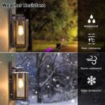 Outdoor Wall Light Fixtures, Exterior Waterproof Wall Lanterns, Brown Porch Sconces Wall Mounted Lighting with E26 Sockets & Glass Shades, Modern Wall Lamps for Patio Front Door Entryway, 2-Pack