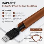 85in Corner Cable Concealer, One-Cord Corner Duct, Paintable Corner Cord Cover, Cable Management Channel for Wall Corner, Floor Baseboard, Ceiling – 5 X L 17in, Brown