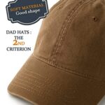 FURTALK Men and Women Vintage Washed Distressed Cotton Baseball Cap Plain Blank Adjustable Classic Baseball Hat Cap Brown