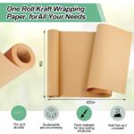 Brown Paper Roll 15″×400″, Brown Wrapping Paper, Wrapping Paper, Craft Paper, Packing Paper for Moving, Packing, Gift Wrapping, Wall Art, Table Runner, Floor Covering
