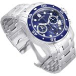 Invicta Men’s 0070 “Pro Diver Collection” Stainless Steel and Blue Dial Watch