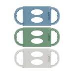 Dr. Brown’s® Milestones™ 100% Silicone Baby Bottle Handles, Wide-Neck, Light Blue, Green, Gray, 3 Pack, 4m+