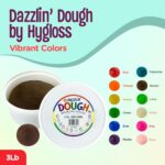 Hygloss Products Kids Unscented Dazzlin’ Modeling Dough – Non-Toxic – 3lb – Brown – 1 Piece
