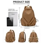weradar Cute College Backpack For Women,Kawaii School Bag For Teens Girls Boys,Plain Casual Travel Laptop backpack Men,Lightweight High School Bookbags(Caramel)
