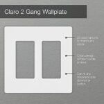 Lutron Claro 2 Gang Decorator/Rocker Wallplate, Gloss, Brown (1-Pack) | CW-2-BR