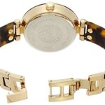 Anne Klein Women’s Gold-Tone and Tortoise Brown Resin Bracelet Watch, 10/9652CHTO