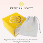 Kendra Scott Danielle Statement Earrings for Women, Fashion Jewelry, 14k Gold-Plated, Black Opaque Glass