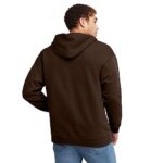 Hanes Ultimate Full-Zip Hoodie, Men’s Hooded Fleece Sweatshirt with Zipper, Dark Chocolate