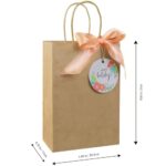 Airpark Kraft Paper Gift Bags, 18 Pcs Gift Bags Large Size 10.63×7.99×4.33 Brown Shopping Bags With Handles Party Favor Bags Retail Bags Goody Bags