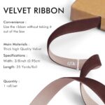 Brown Velvet Ribbon 3/8” 25 Yards for Christmas Tree, Gift Wrapping, Flower Bouquet, Wreath Decorations, Bow Making