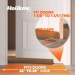 Holikme Twin Door Draft Stopper 36inch Weather Stripping Noise Blocker Window Breeze Blocker Adjustable Door Sweeps, Brown