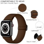 Lerobo Compatible with Apple Watch Ultra 2 Band 49mm Series 9 8 45mm SE 44mm Series 3 42mm for Men Women Stretchy Nylon Solo Loop Sport Strap for iWatch Bands Series 7 6 5 4 2 1 41mm 40mm 38mm, Brown