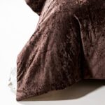 Sunshine Nicole Distressed Velvet Comforter Set, Distressed Velvet Face and Brushed Solid Microfiber Reverse, with Light Weight Soft Poly Fill, 5 Pieces Brown, King