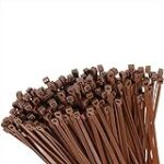 Mini Skater 6 Inch Multi-Color Multi-Purpose Nylon Zip Ties (200, Brown)