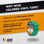 WOD VTC365 Brown Vinyl Pinstriping Tape, 1/4 inch x 36 yds. for School Gym Marking Floor, Crafting, & Stripping Arcade1Up, Vehicles and More