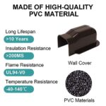 Kalkehay 3″ W 9Ft L Brown Mini Split Line Set Cover Kit, Slim Decorative PVC Lineset Tubing Cover for Central Air Conditioners and Heat Pumps, Wall Cover