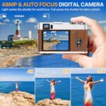 4K Digital Cameras for Photography – 48MP Autofocus Point and Shoot Digital Cameras with 32GB SD Card | Anti-Shake Vlogging Camera 16X Zoom Small Digital Camera for Beginners