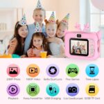 Kids Camera Toddler Digital Camera for Ages 3 4 5 6 7 8 9 Years Old Boys Girls, Christmas Birthday Gifts, Kids Digital Camera Toys for Birthday Gifts, Selfie Camera for Childrens (Brown)