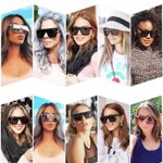 SOJOS Square Big Sunglasses Women Thick Frame Flat Top Mirrored Sunnies Shades Goggle Siamese Lens SJ2117 Brown Frame/Brown Lens