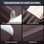 Leather Repair Kit for Furniture 4″x 63″ Leather Tape Repair Patch Self Adhesive Sofa Vinyl Repair Patch Kit for Car Seat,Couch,Boat Seat,Chair – Dark Brown
