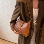 CARZA Shoulder Bag Purse for Women, Handbag Crossbody Underarm PU Leather Wallet Tote, Brown