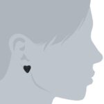 Betsey Johnson Heart Stud Earrings