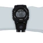 Timex Unisex Expedition Digital CAT 33mm Watch – Black Case with Black & Gray Striped Fabric Strap