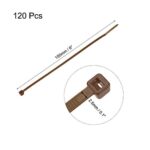 uxcell 120pcs Cable Zip Ties Nylon Cable Wire Ties 6 Inch Self-Locking Nylon Tie Wraps Brown