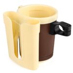 Accmor 3-in-1 Bike Cup Holder with Cell Phone Keys Holder, Bike Water Bottle Holders,Universal Bar Drink Cup Can Holder for Bicycles, Motorcycles, Scooters,Gream Yellow Brown